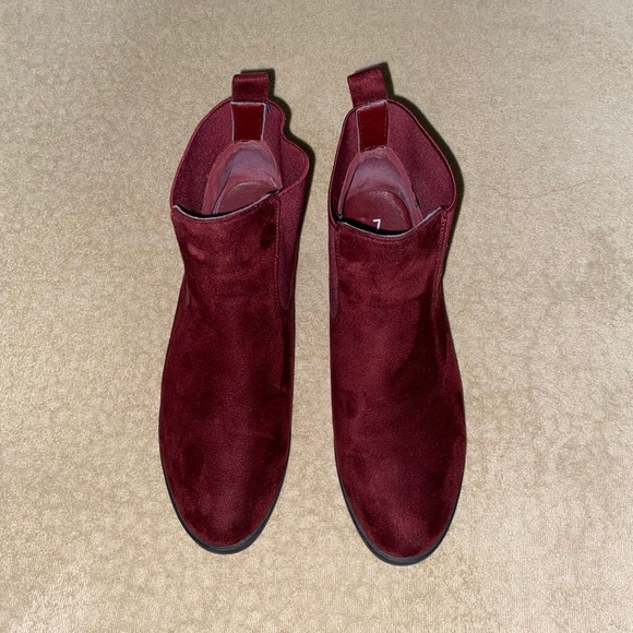 Red Ankle Booties - Picture 2 of 7